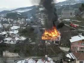 Tokat’ta sobadan çıkan kıvılcım evi kül etti
