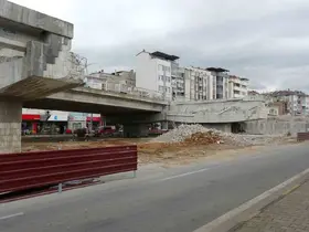 Trabzon’da Reşadiye Viyadüğünde yıkım çalışmaları sürüyor
