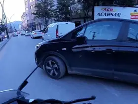 Trafik tartışmasında gerçeği kask kamerası ortaya çıkardı
