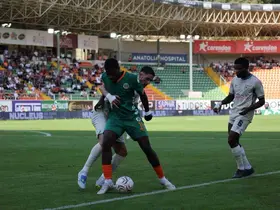Trendyol Süper Lig: Corendon Alanyaspor: 0 - Erzurumspor FK: 0 (İlk yarı)
