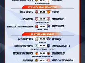 Trendyol Süper Lig’de 7-16. hafta programları açıklandı
