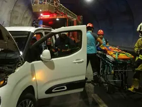 Troya Tüneli’nde trafik kazası tatbikatı
