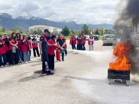 Uluslararası Damla Gönüllülerine yangın eğitimi verildi
