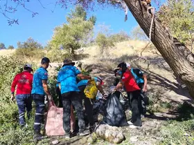 UMKE kampında ilk müdahale doğaya yapıldı: Çöpler toplandı, doğa nefes aldı

