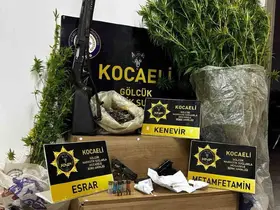 Uyuşturucu operasyonunda esrar, metamfetamin ve kenevir ele geçirildi
