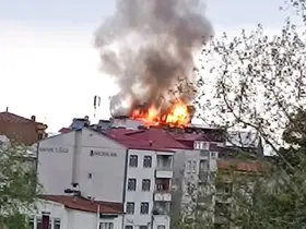 Vakfıkebir’de çatı yangını korkuttu
