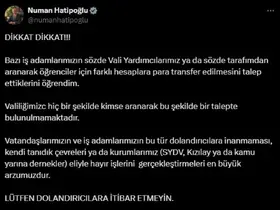Vali Hatipoğlu’ndan dolandırıcılık olaylarına karşı uyarı
