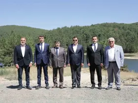 Vali Işın, Kayı Köyü Göleti’nde incelemelerde bulundu
