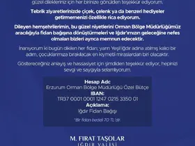 Vali Taşolar’dan tebrikler için anlamlı çağrı: "Çiçek yerine fidan bağışı"
