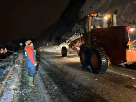 Van-Bitlis karayoluna çığ düştü
