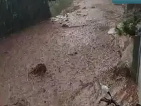 Yahyalı’da yağış sele neden oldu, evler araçlar zarar gördü
