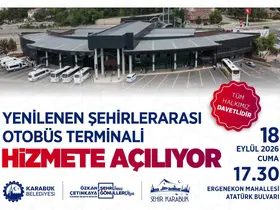 Yenilenen Karabük Şehirlerarası Otobüs Terminali resmi törenle açılacak
