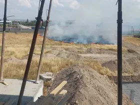 YHT hattına metreler kala çıkan yangın kontrol altına alındı
