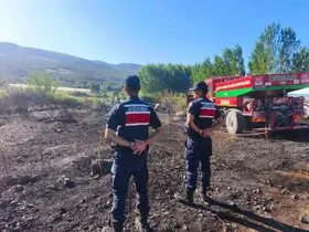 YHT hattında korkutan çalılık yangını
