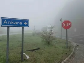 Yoğun sis Bolu Dağı’nı kapladı
