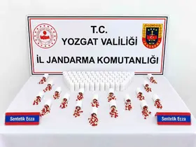 Yozgat’ta 5 bin 626 sentetik ecza hap ele geçirildi