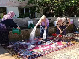 Yozgat’ta geleneksel halı yıkama mesaisi başladı
