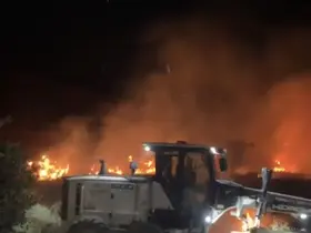 Yozgat’ta hububat ekili alanda yangın
