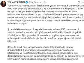 Yüksel Yıldırım: "2-3 yıl içinde ligin ilk 5’inde kalıcı olacağız"
