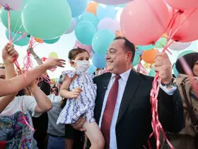 Zafer Bayramı’nda çocukların yüzü güldü
