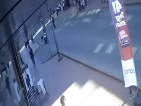 Zonguldak’ta 10 yaşındaki çocuğa motosikletin çarpma anı kamerada
