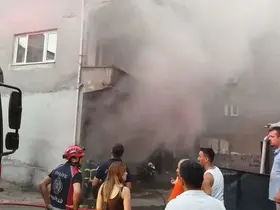 Zonguldak’ta boş binanın bodrum katında yangın
