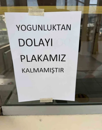 APP plaka yoğunluğundan plakalar tükendi 