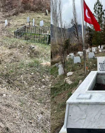 Artvin’de şehit mezarları yenilenerek bakıma alındı 