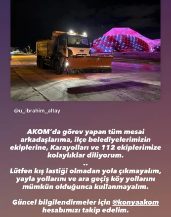 Başkan Altay'dan AKOM'a teşekkür mesajı