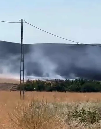 Baskil’de anız yangını paniğe neden oldu