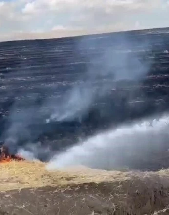 Diyarbakır’da anız yangını