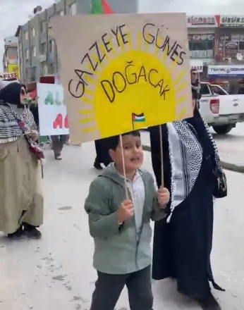 Ereğli'de Filistin'e destek yürüyüşü