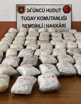 Hakkari sınırında 32 kilo uyuşturucu ele geçirildi