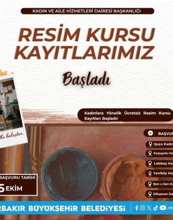 Kadınlara yönelik ücretsiz resim kursu kayıtları başladı