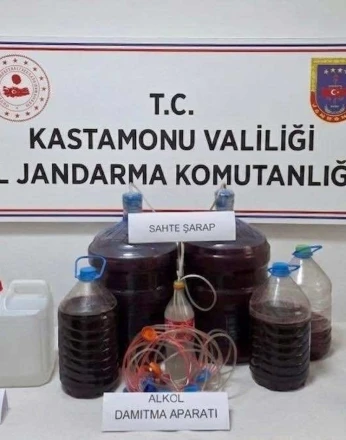 Kastamonu’da sahte içki operasyonu: 1 gözaltı