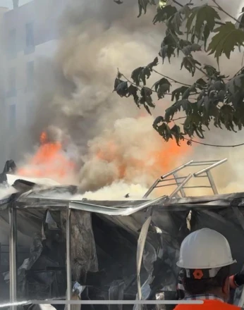 Malatya’da konteyner kentte yangın