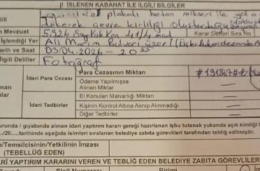 1 kilometre boyunca yola beton döken miksere 191 bin lira ceza kesildi 