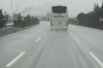 10 kişinin hayatını kaybettiği kazaya karışan firmanın bir başka otobüsü aynı güzergahta hız yaparken görüntülendi 