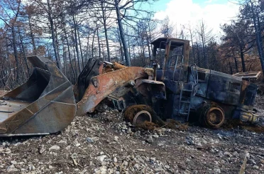 10 kişinin şehit olduğu yangınlarda kül olan iş makinelerinden sonuncusu kaldırıldı 