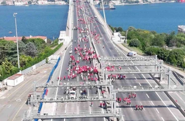 15 Temmuz Demokrasi ve Milli Birlik Günü yürüyüşü dron ile görüntülendi 