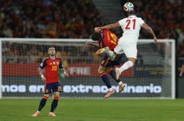 2026 FIFA Dünya Kupası Avrupa Elemeleri: İspanya: 1 - Türkiye: 1 (İlk yarı) 