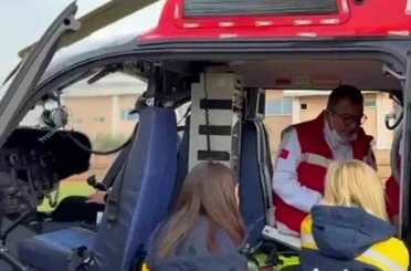 7 yaşındaki epilepsi hastası 112 helikopter ambulansla Mersin’ sevk edildi 