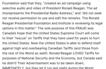 ABD Başkanı Trump’tan Kanada’ya aldatıcı reklam misillemesi: "Kanada’ya uygulanan gümrük vergisi oranını yüzde 10 oranında artırıyorum" 