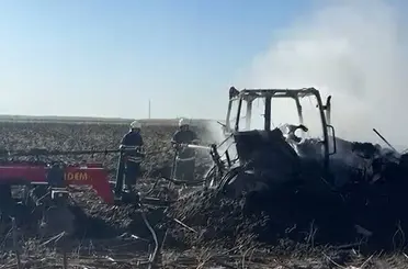 Adana’da traktör yangını
