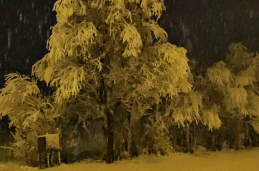Adilcevaz’da kar yağışı beraberinde güzel görüntüler getirdi 