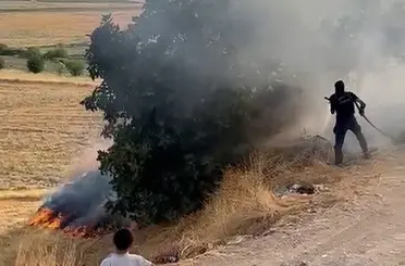 Adıyaman’da bahçe yangını paniğe neden oldu

