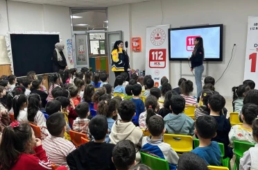 Adıyaman’da minik öğrencilere acil çağrı farkındalık eğitimi 