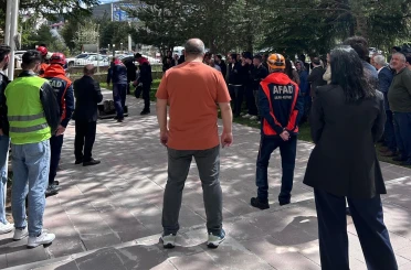 Adliyede iş sağlığı ve güvenliği tatbikatı yapıldı 