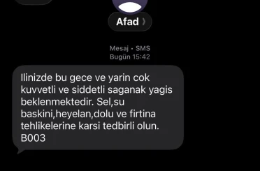 AFAD’dan vatandaşa beklenen yağışa karşı ’tedbirli olun’ mesajı 