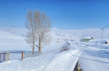 Ağrı’da kar manzarası görsel şölen oluşturdu 